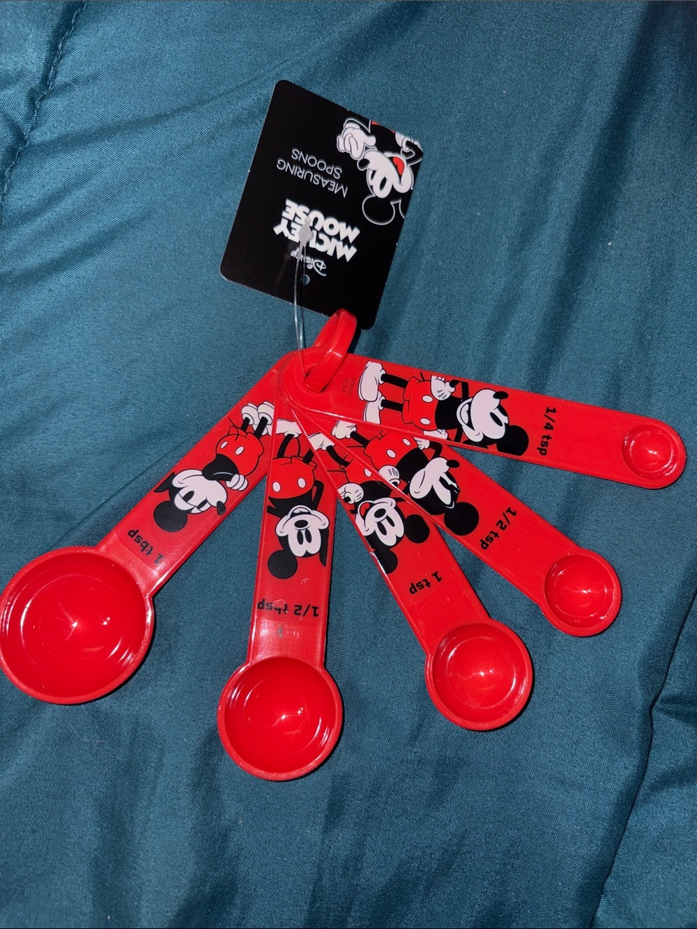 Disney Red Mickey Mouse Nesting Measuring Spoons